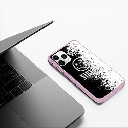 Чехол iPhone 11 Pro матовый Nirvana чернобелые краски рок, цвет: 3D-розовый — фото 2