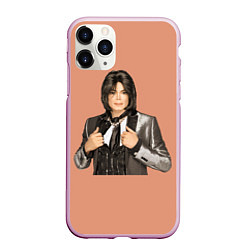 Чехол iPhone 11 Pro матовый Michael Jackson MJ, цвет: 3D-розовый