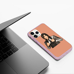 Чехол iPhone 11 Pro матовый Michael Jackson MJ, цвет: 3D-розовый — фото 2