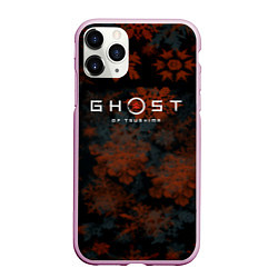 Чехол iPhone 11 Pro матовый Ghost of Tsushima winter game, цвет: 3D-розовый