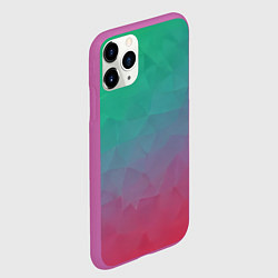 Чехол iPhone 11 Pro матовый Цветной градиент - нейросеть, цвет: 3D-фиолетовый — фото 2