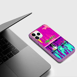 Чехол iPhone 11 Pro матовый Counter Strike neon revolution, цвет: 3D-фиолетовый — фото 2