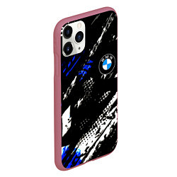 Чехол iPhone 11 Pro матовый BMW stripes color auto sport, цвет: 3D-малиновый — фото 2