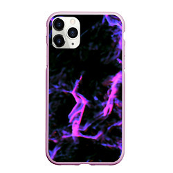 Чехол iPhone 11 Pro матовый Неоновая текстура разрывы текстура, цвет: 3D-розовый