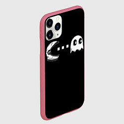 Чехол iPhone 11 Pro матовый Spac-man, цвет: 3D-малиновый — фото 2