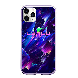 Чехол iPhone 11 Pro матовый Counter Strike go - neon, цвет: 3D-светло-сиреневый