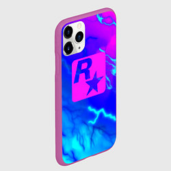 Чехол iPhone 11 Pro матовый Rockstar storm молнии, цвет: 3D-фиолетовый — фото 2