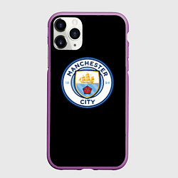 Чехол iPhone 11 Pro матовый Манчестер Сити fc, цвет: 3D-фиолетовый