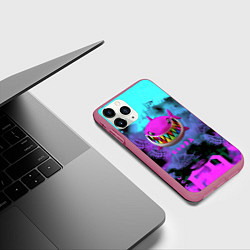 Чехол iPhone 11 Pro матовый 6ix9ine neon, цвет: 3D-малиновый — фото 2