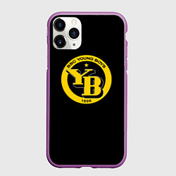 Чехол iPhone 11 Pro матовый Young Boys футбольный клуб, цвет: 3D-фиолетовый