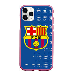 Чехол iPhone 11 Pro матовый Футбольный клуб Барселона - логотип крупный, цвет: 3D-малиновый
