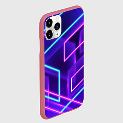 Чехол iPhone 11 Pro матовый Neon Geometric, цвет: 3D-малиновый — фото 2