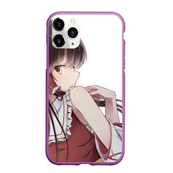 Чехол iPhone 11 Pro матовый Touhou Project Рейму Cute, цвет: 3D-фиолетовый