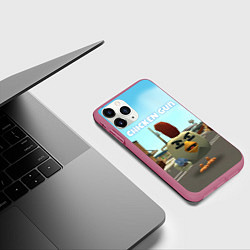 Чехол iPhone 11 Pro матовый Chicken Gun - shooter, цвет: 3D-малиновый — фото 2