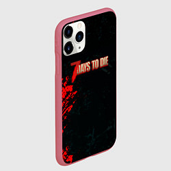 Чехол iPhone 11 Pro матовый 7 Days to Die краски текстура, цвет: 3D-малиновый — фото 2