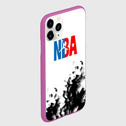 Чехол iPhone 11 Pro матовый Basketball краски, цвет: 3D-фиолетовый — фото 2