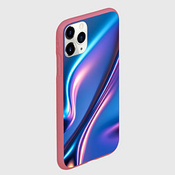 Чехол iPhone 11 Pro матовый Сплав металла голографический, цвет: 3D-малиновый — фото 2