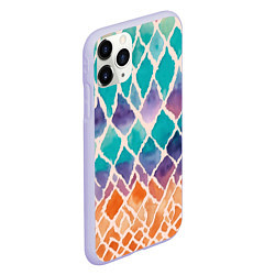 Чехол iPhone 11 Pro матовый Рыбкина чешуя, цвет: 3D-светло-сиреневый — фото 2