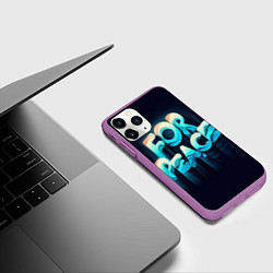 Чехол iPhone 11 Pro матовый За мир голосуем, цвет: 3D-фиолетовый — фото 2