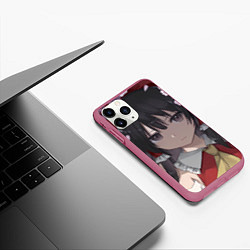 Чехол iPhone 11 Pro матовый Touhou Project Рейму Cute Сакура, цвет: 3D-малиновый — фото 2