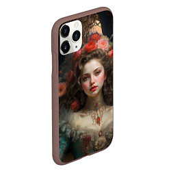 Чехол iPhone 11 Pro матовый Красавица и чудовище girl, цвет: 3D-коричневый — фото 2