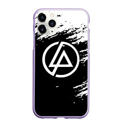 Чехол iPhone 11 Pro матовый Linkin Park - black and white, цвет: 3D-светло-сиреневый
