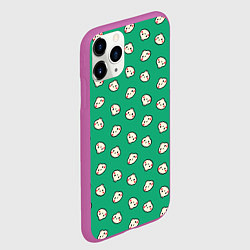 Чехол iPhone 11 Pro матовый Милые пельмешки, цвет: 3D-фиолетовый — фото 2