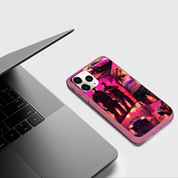 Чехол iPhone 11 Pro матовый GTA V style art, цвет: 3D-малиновый — фото 2
