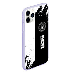 Чехол iPhone 11 Pro матовый Ramones краски абстракция, цвет: 3D-светло-сиреневый — фото 2