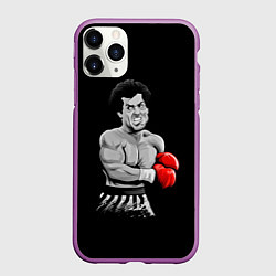 Чехол iPhone 11 Pro матовый Rocky Balboa, цвет: 3D-фиолетовый