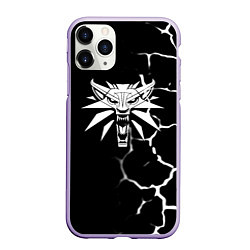 Чехол iPhone 11 Pro матовый The witcher текстура, цвет: 3D-светло-сиреневый