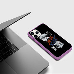 Чехол iPhone 11 Pro матовый Рёмен Сукуна - Магическая битва, цвет: 3D-фиолетовый — фото 2