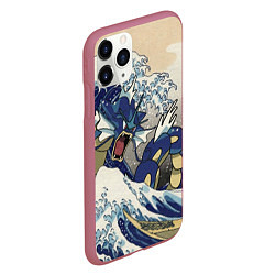 Чехол iPhone 11 Pro матовый Kanagawa wave - Gyarados, цвет: 3D-малиновый — фото 2