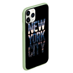Чехол iPhone 11 Pro матовый New York City - USA, цвет: 3D-салатовый — фото 2