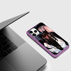 Чехол iPhone 11 Pro матовый Solo leveling - Igris, цвет: 3D-фиолетовый — фото 2