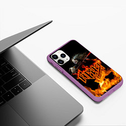 Чехол iPhone 11 Pro матовый Адский скрипач, цвет: 3D-фиолетовый — фото 2