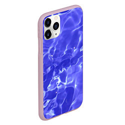 Чехол iPhone 11 Pro матовый Синяя вода текстура, цвет: 3D-розовый — фото 2