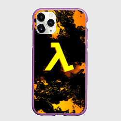 Чехол iPhone 11 Pro матовый Half life текстура блэк меса, цвет: 3D-фиолетовый