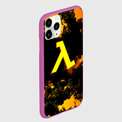 Чехол iPhone 11 Pro матовый Half life текстура блэк меса, цвет: 3D-фиолетовый — фото 2