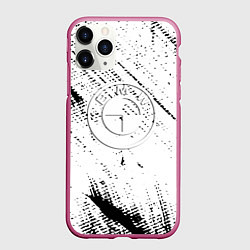 Чехол iPhone 11 Pro матовый BMW краски, цвет: 3D-малиновый