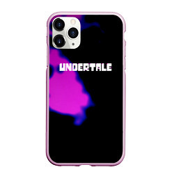 Чехол iPhone 11 Pro матовый Undertale neon splash, цвет: 3D-розовый