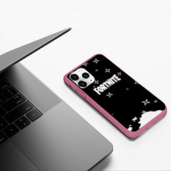 Чехол iPhone 11 Pro матовый Фортнайт гейм, цвет: 3D-малиновый — фото 2