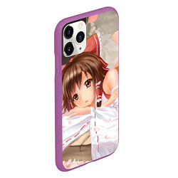 Чехол iPhone 11 Pro матовый Touhou Project Рейму милая, цвет: 3D-фиолетовый — фото 2