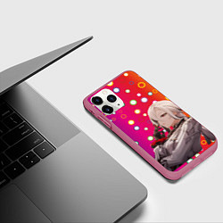 Чехол iPhone 11 Pro матовый Genshin Impact Razor, цвет: 3D-малиновый — фото 2