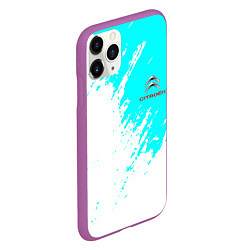 Чехол iPhone 11 Pro матовый Citroen краски голубой, цвет: 3D-фиолетовый — фото 2