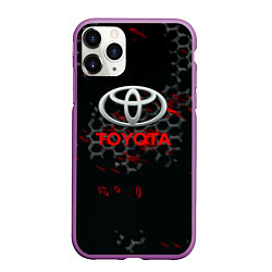 Чехол iPhone 11 Pro матовый Toyota краски броня, цвет: 3D-фиолетовый