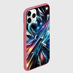 Чехол iPhone 11 Pro матовый Космос - футуризм, цвет: 3D-малиновый — фото 2