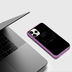 Чехол iPhone 11 Pro матовый Музыка любви, цвет: 3D-фиолетовый — фото 2