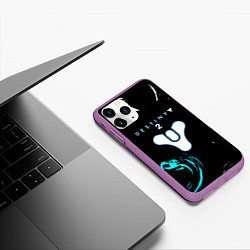 Чехол iPhone 11 Pro матовый Destiny space color game, цвет: 3D-фиолетовый — фото 2