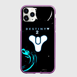 Чехол iPhone 11 Pro матовый Destiny space color game, цвет: 3D-фиолетовый
